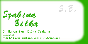 szabina bilka business card